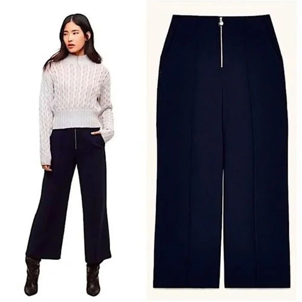 Aritzia Wilfred Nolay Wide Leg Crop Pant Size 10 in Black
